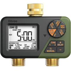 Diivoo Brass Hose Timer front view with large display