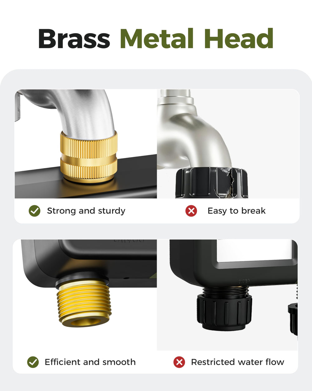 Diivoo Brass Hose Timer in garden setting