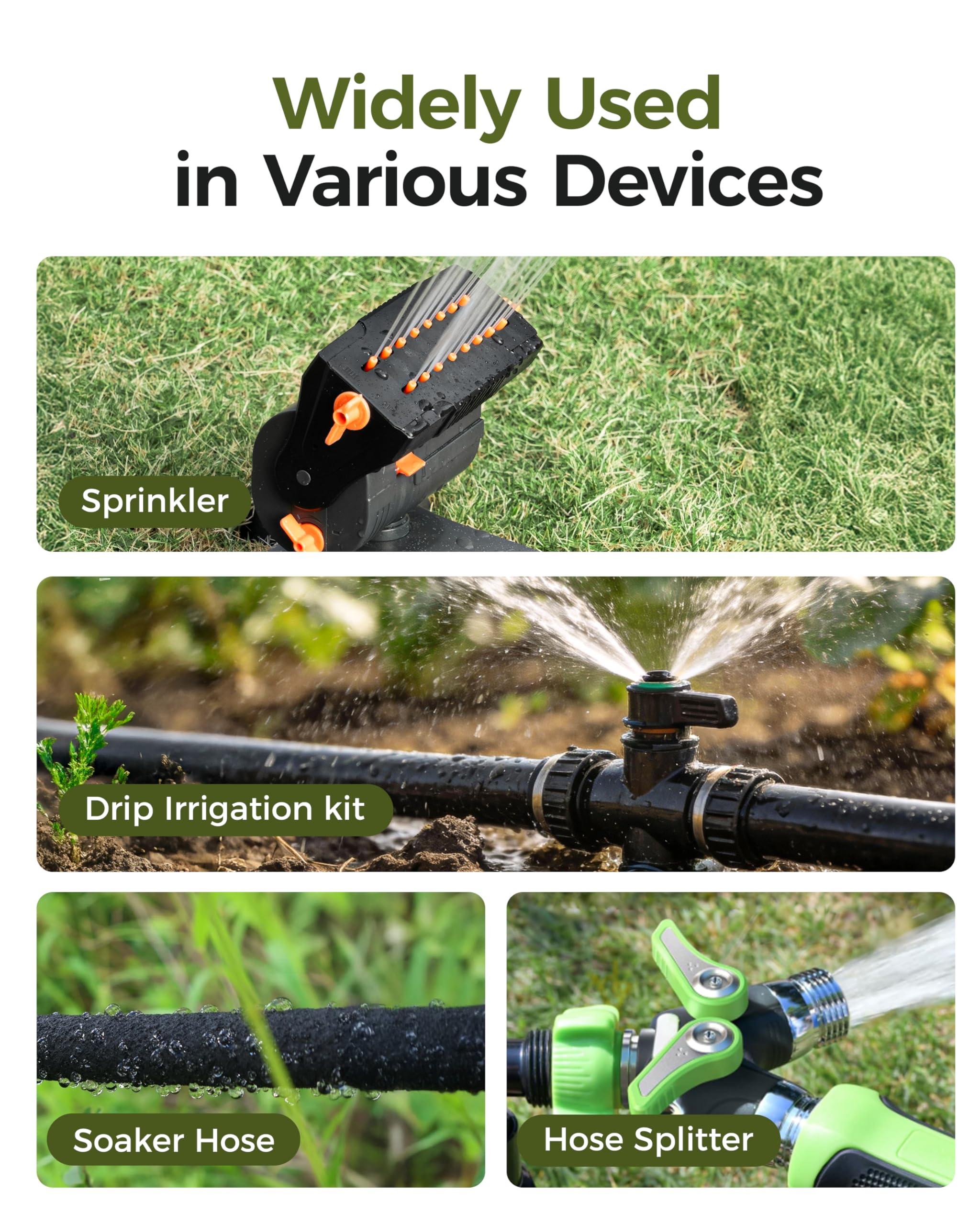 Diivoo Brass Irrigation Timer with battery compartment open