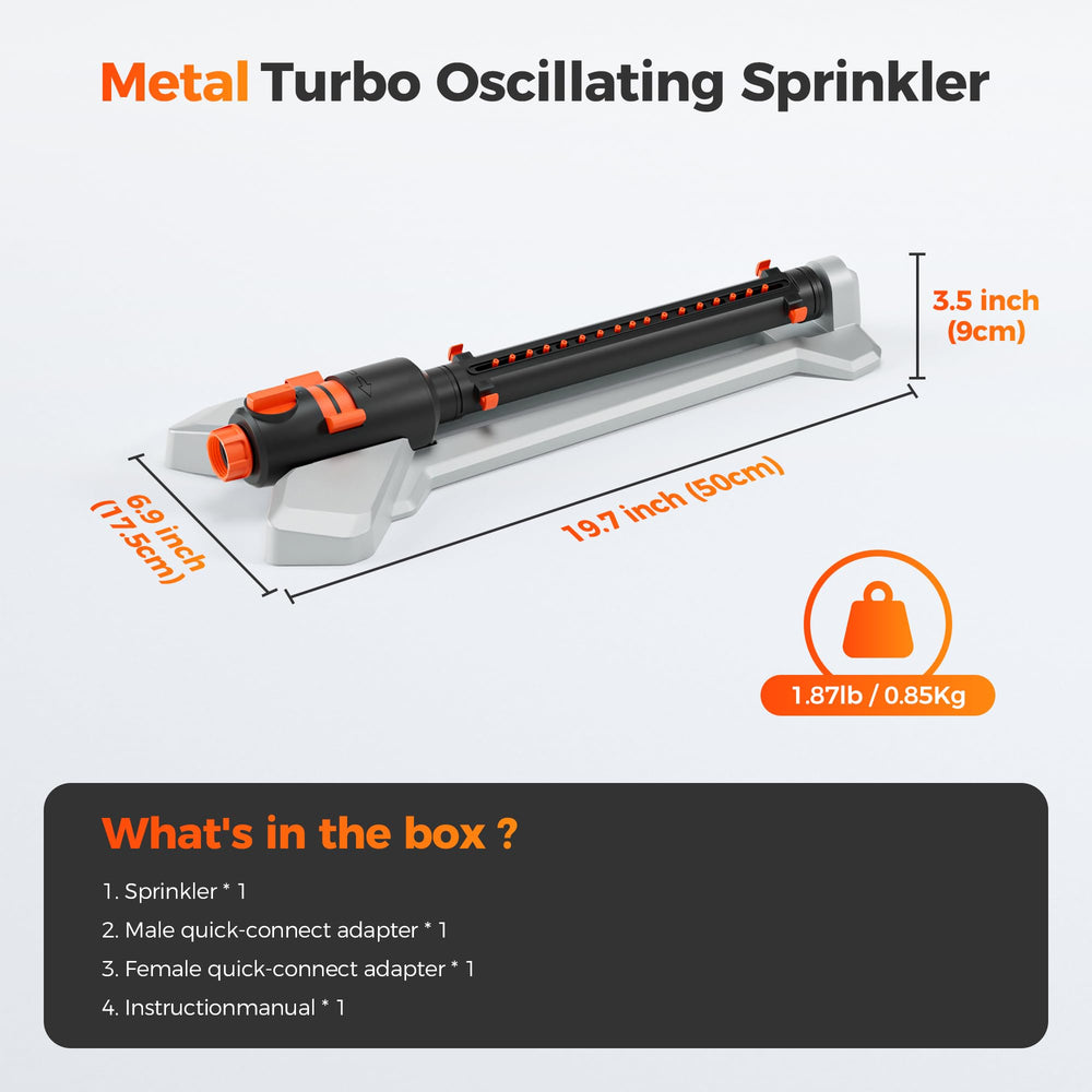 Diivoo Oscillating Water Sprinkler packaging