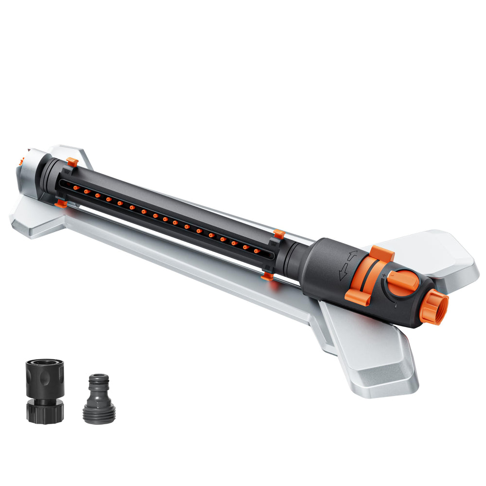 Diivoo Oscillating Water Sprinkler with metal base front view