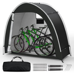 Dikutar Bike Storage Tent front view with two bicycles inside