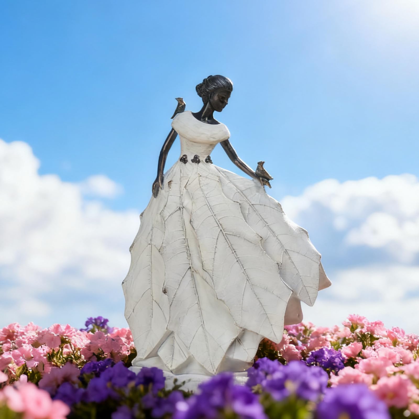DiliComing Fairy Garden Statue on a decorative table