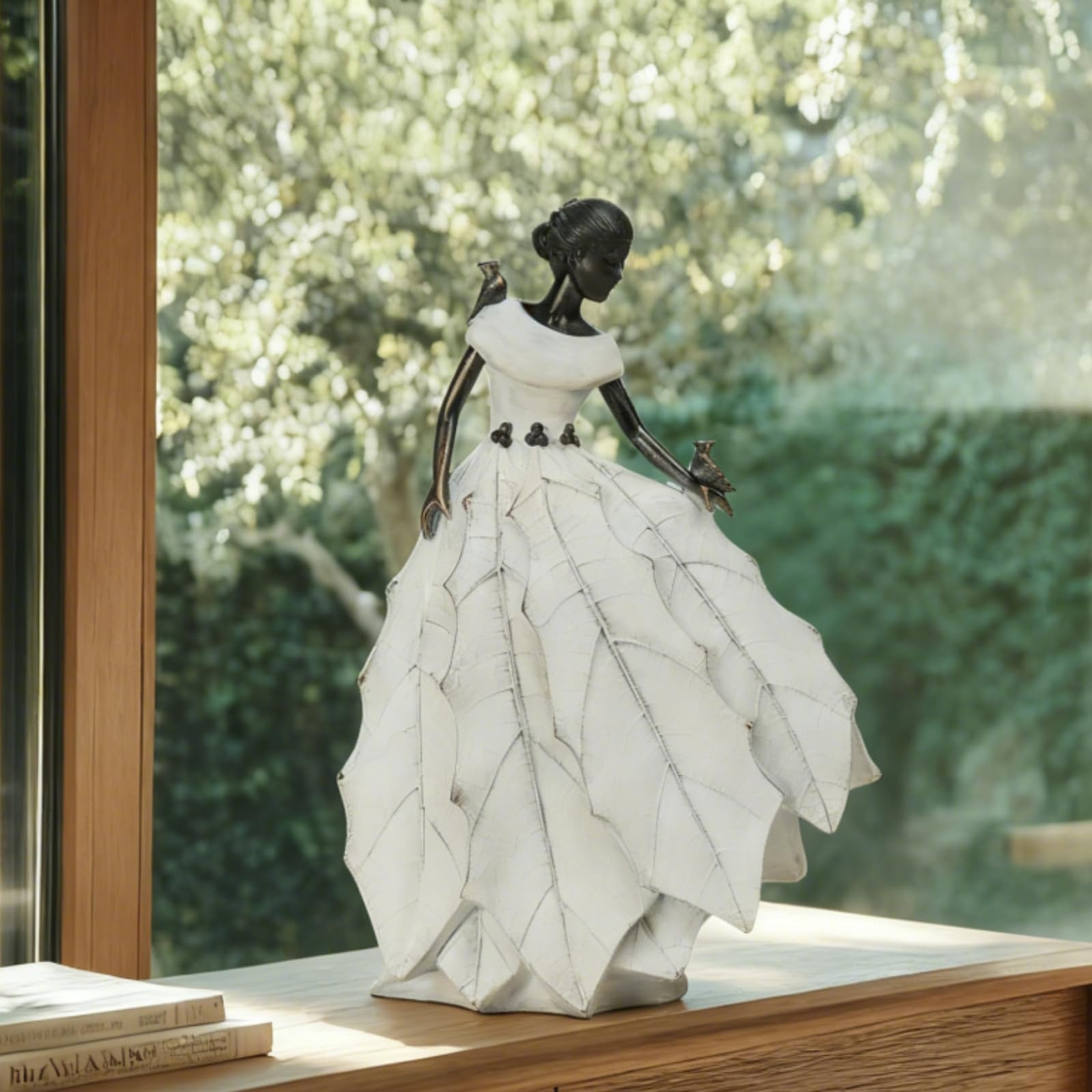 DiliComing Fairy Garden Statue on a windowsill indoors