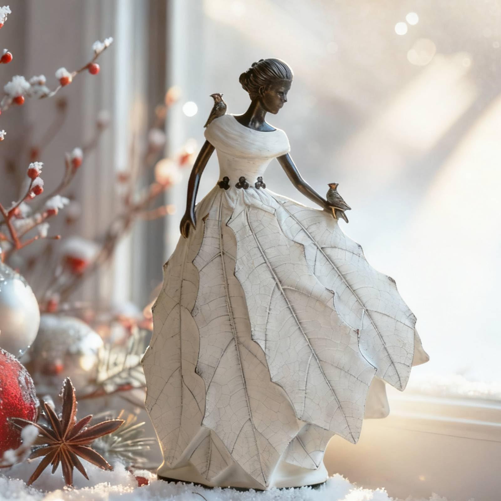 DiliComing Fairy Garden Statue showcasing its ruffled design