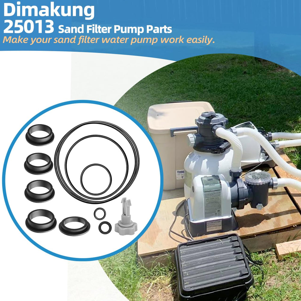 Dimakung Sand Filter Pump Seal Gasket Kit components layout
