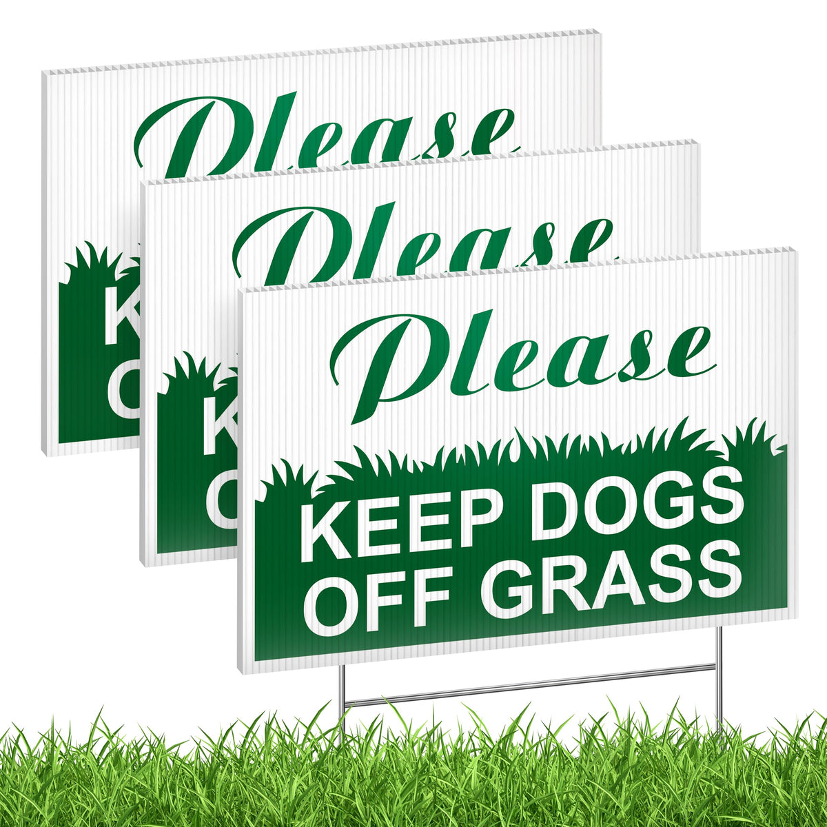 DIMARONGTON Keep Dogs Off Grass Sign, 6x9 inch front view