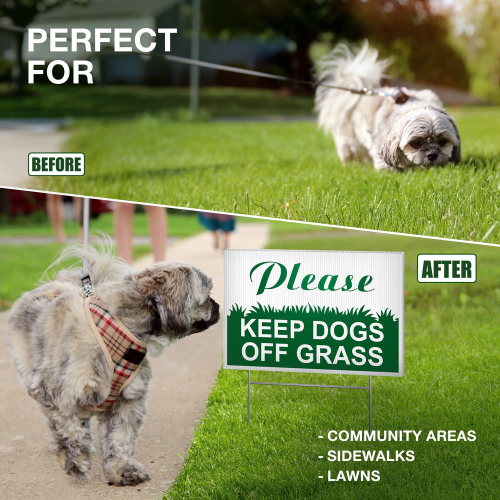 DIMARONGTON Keep Dogs Off Grass Sign package view