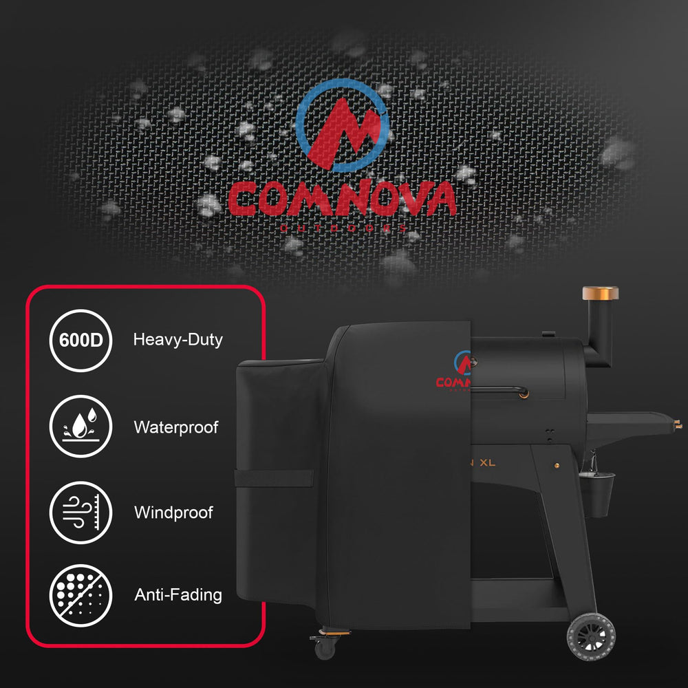 Dimensions of Comnova grill cover for Pit Boss Austin XL on measuring tape