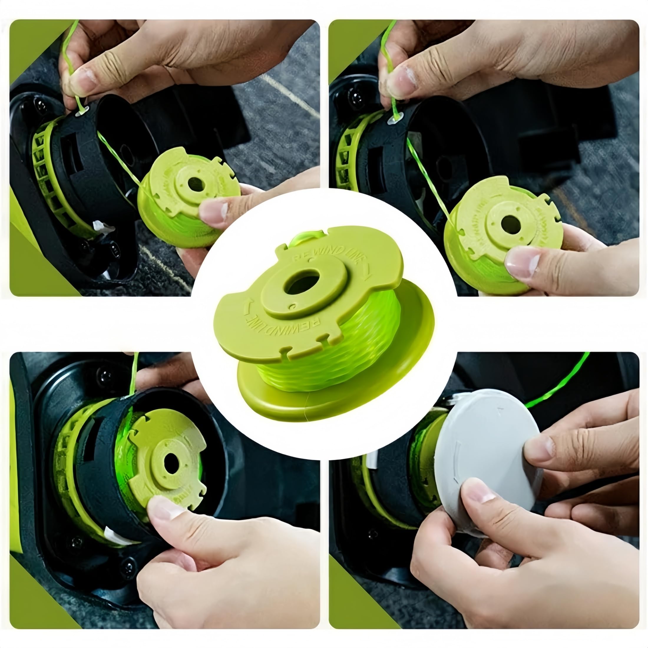 Dimensions of LCJZSET Weed Wacker String spools on display