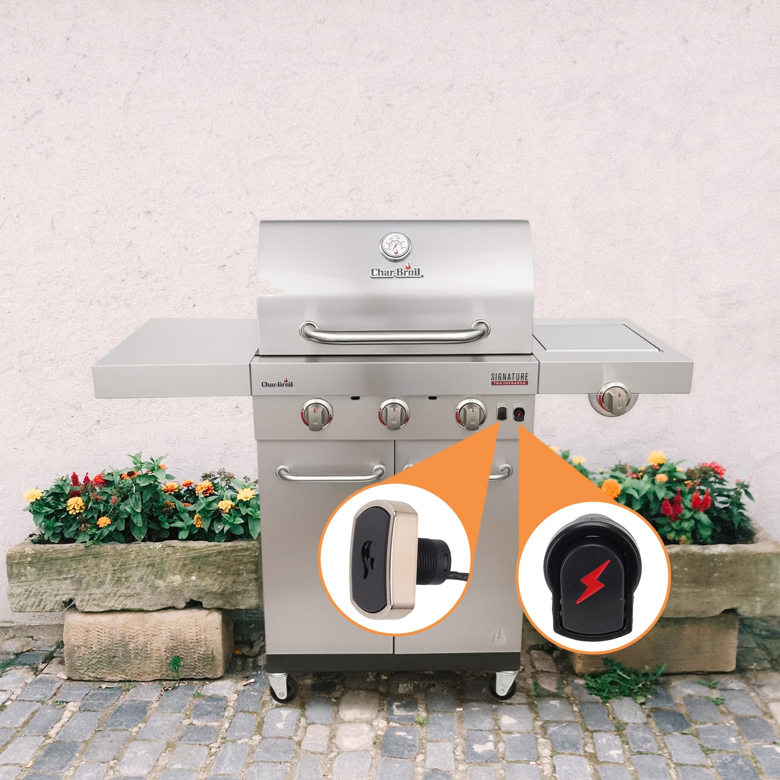 Dimensions of PETKAO grill igniter module with specifications