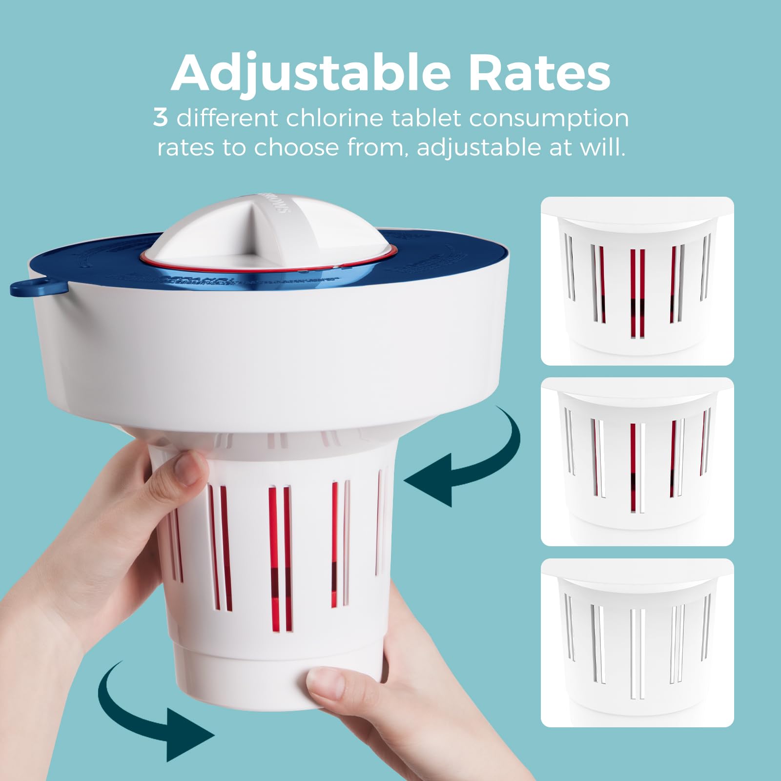 Dimensions of POOL FELLOWS Large Floating Tablet Dispenser