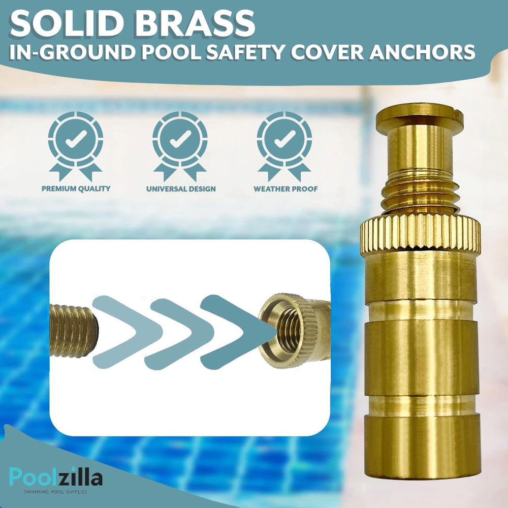 Dimensions of Poolzilla anchors showing 1-5/8 inch length