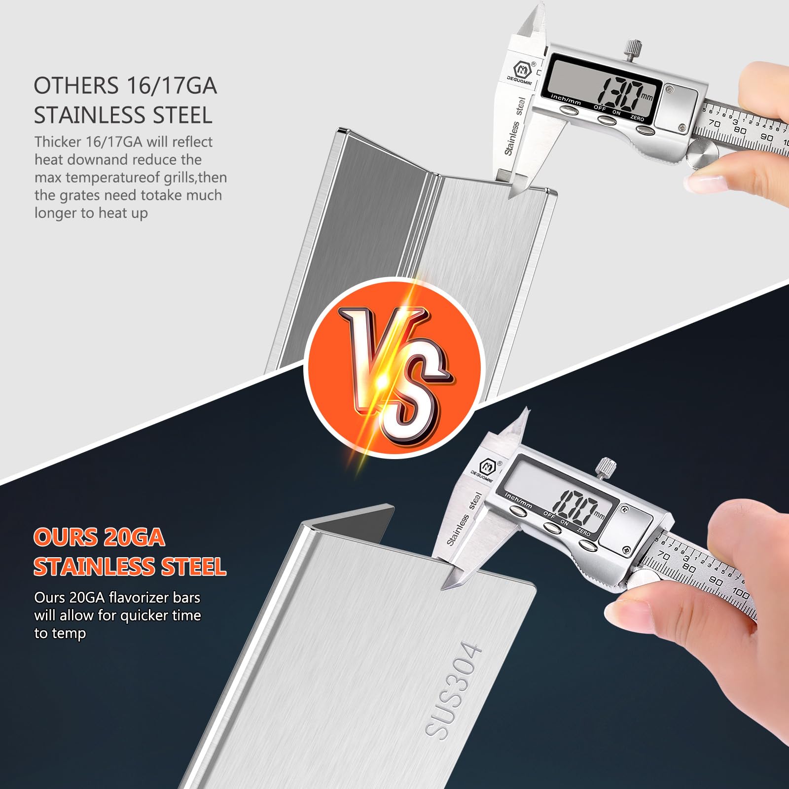 Dimensions of QuliMetal Flavorizer Bars 24.5 inch