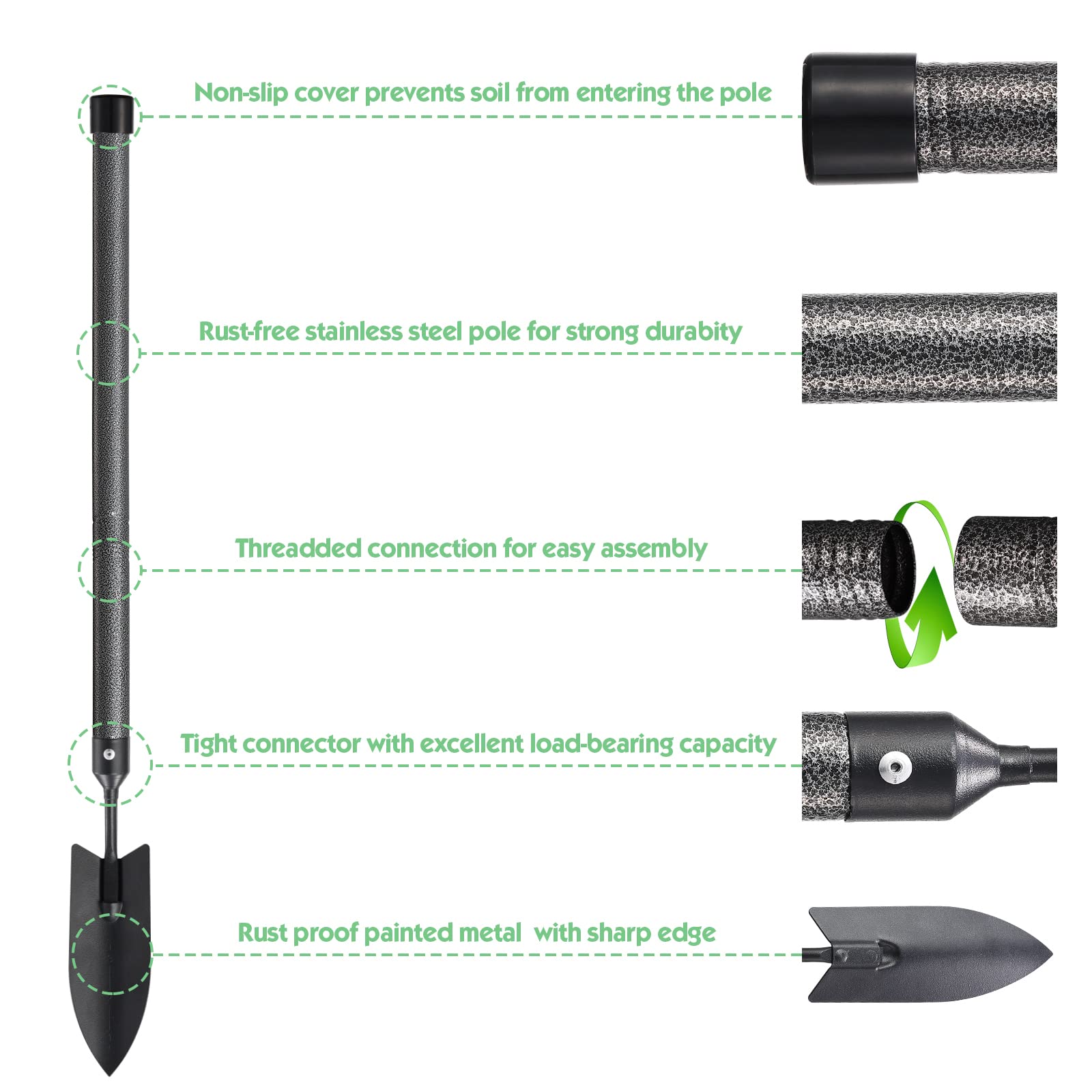 Dimensions of the INFLATION Garden Tools Set packaging
