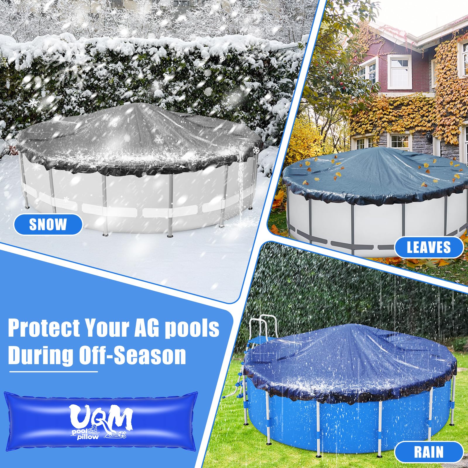 Dimensions of UQM Pool Pillows 4x15 ft