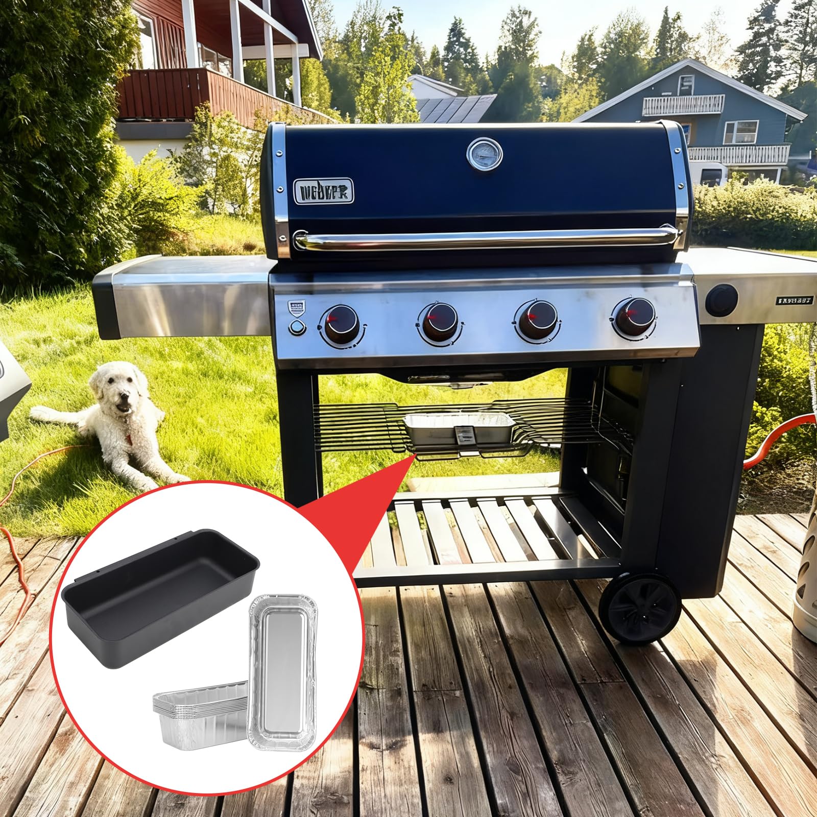 Dimensions of WEBROIL Catch Pan and Drip Pan Liners