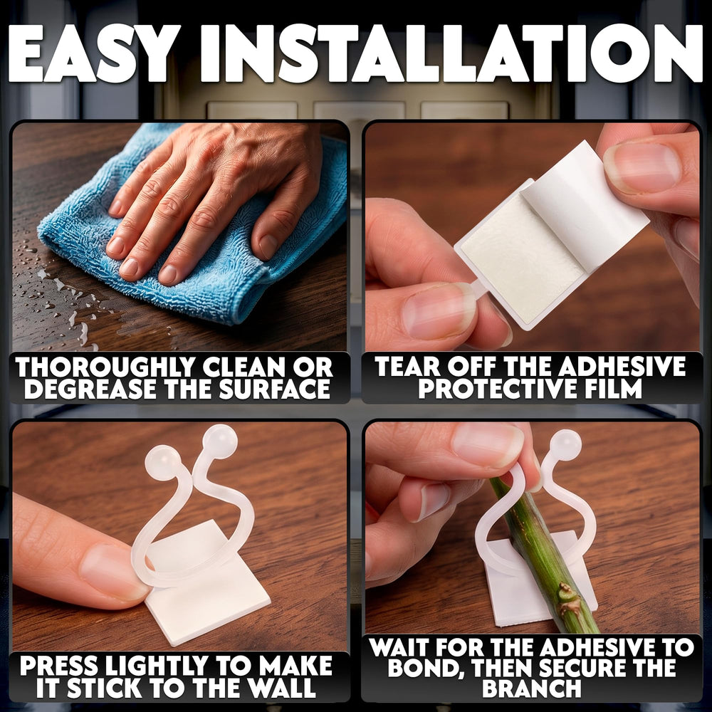 DIMROM plant clips demonstrating installation process