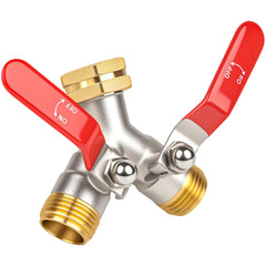 DINGBAI 2 Way Hose Splitter red model front view