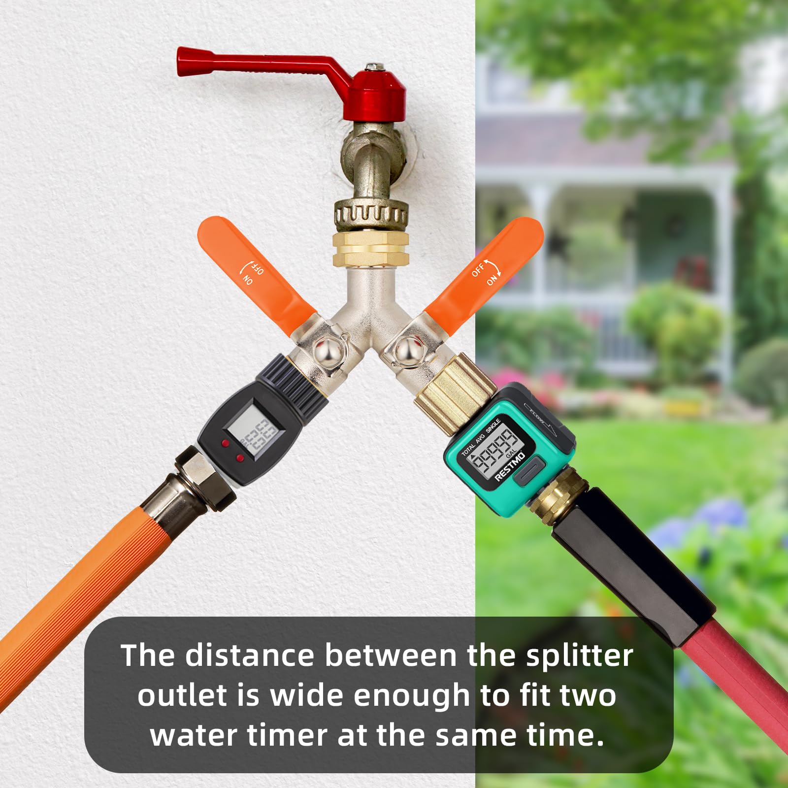 DINGBAI Brass 2 Way Hose Splitter installation example