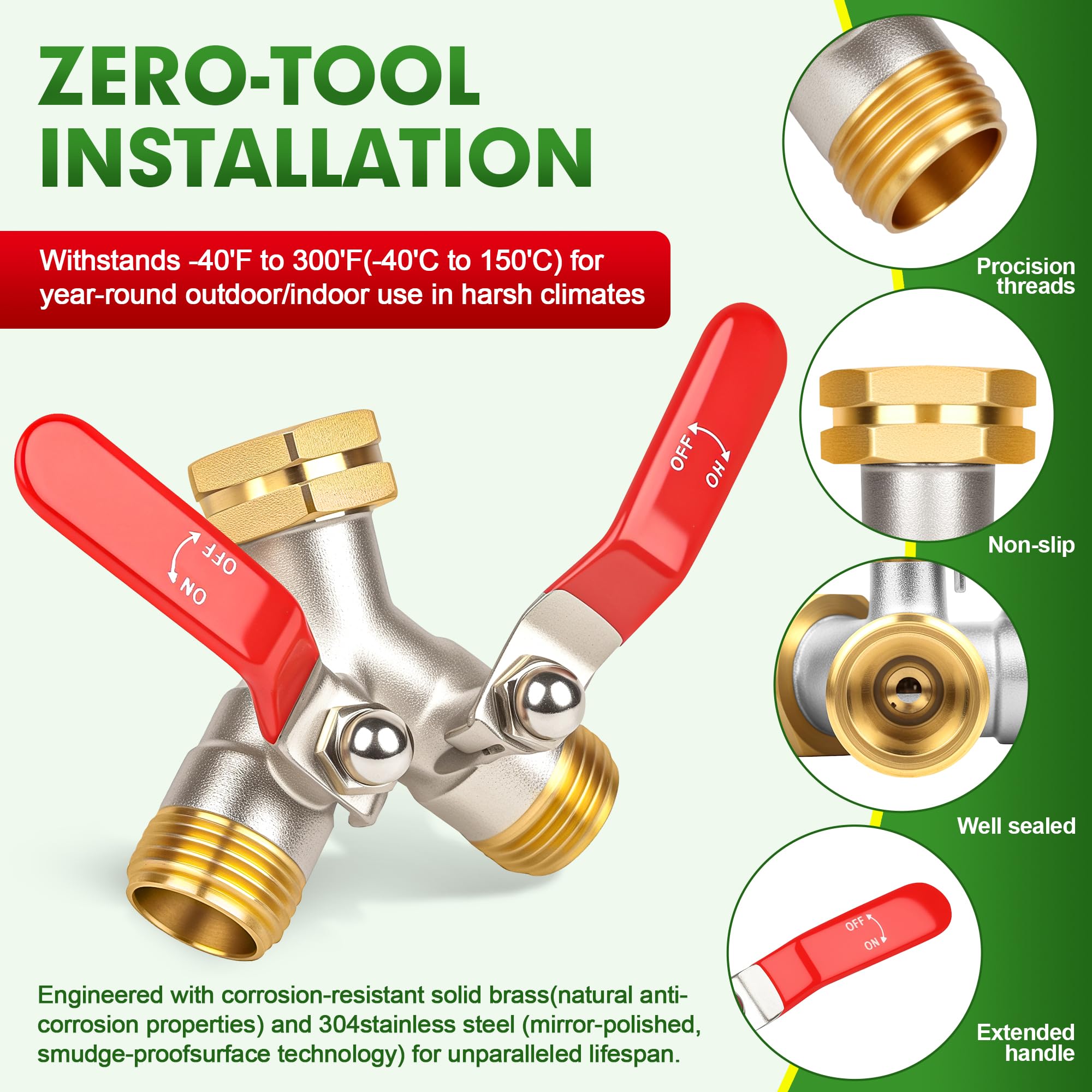 DINGBAI Hose Splitter hexagon entry nut