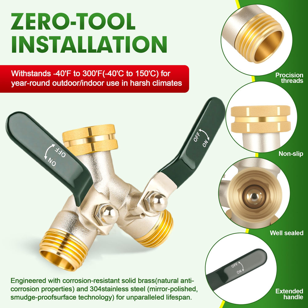 DINGBAI hose splitter showing two outlet connections