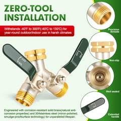 DINGBAI hose splitter showing two outlet connections
