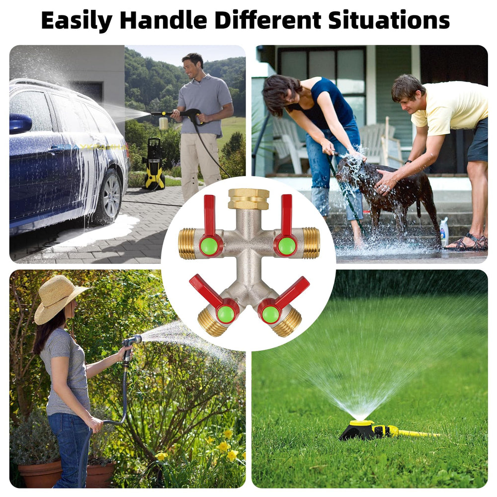 DINGBAI hose splitter with extended handle and hexagonal nut