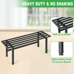 Dipion Metal Plant Stand side view highlighting adjustable feet