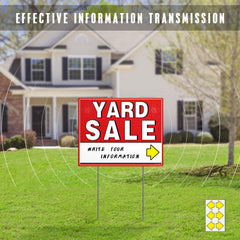 Directional arrow stickers for guiding customers to yard sale