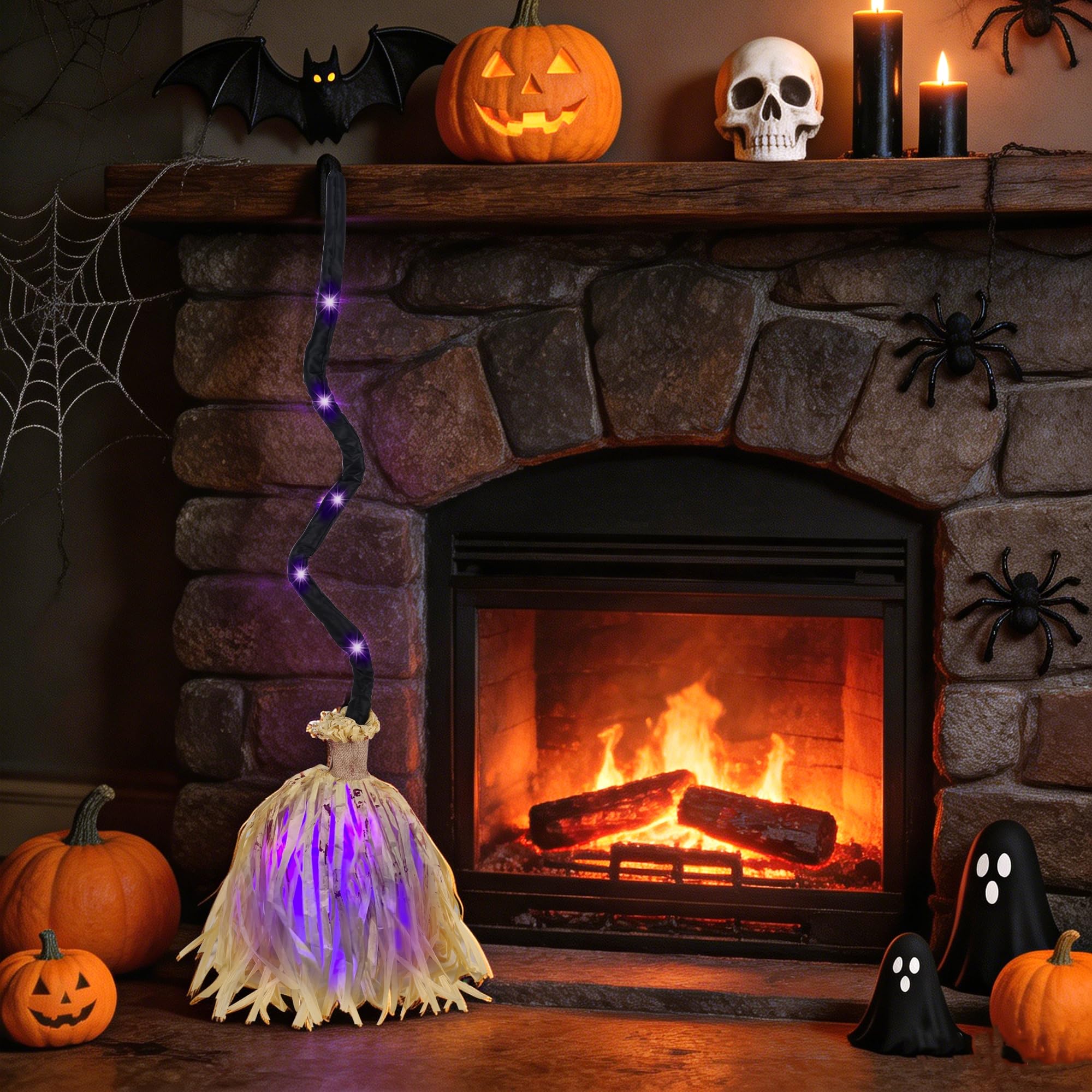 Display of DR.DUDU witches broom for Halloween decoration