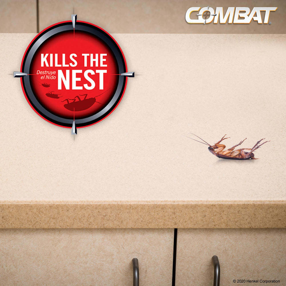 Display of multiple Combat Roach Killing Bait Stations ready for use