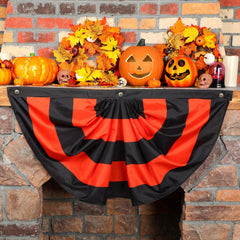 Display of Newwiee Halloween flags in a garden setting
