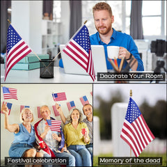 Display of Tegeme 150 American flags at a patriotic event