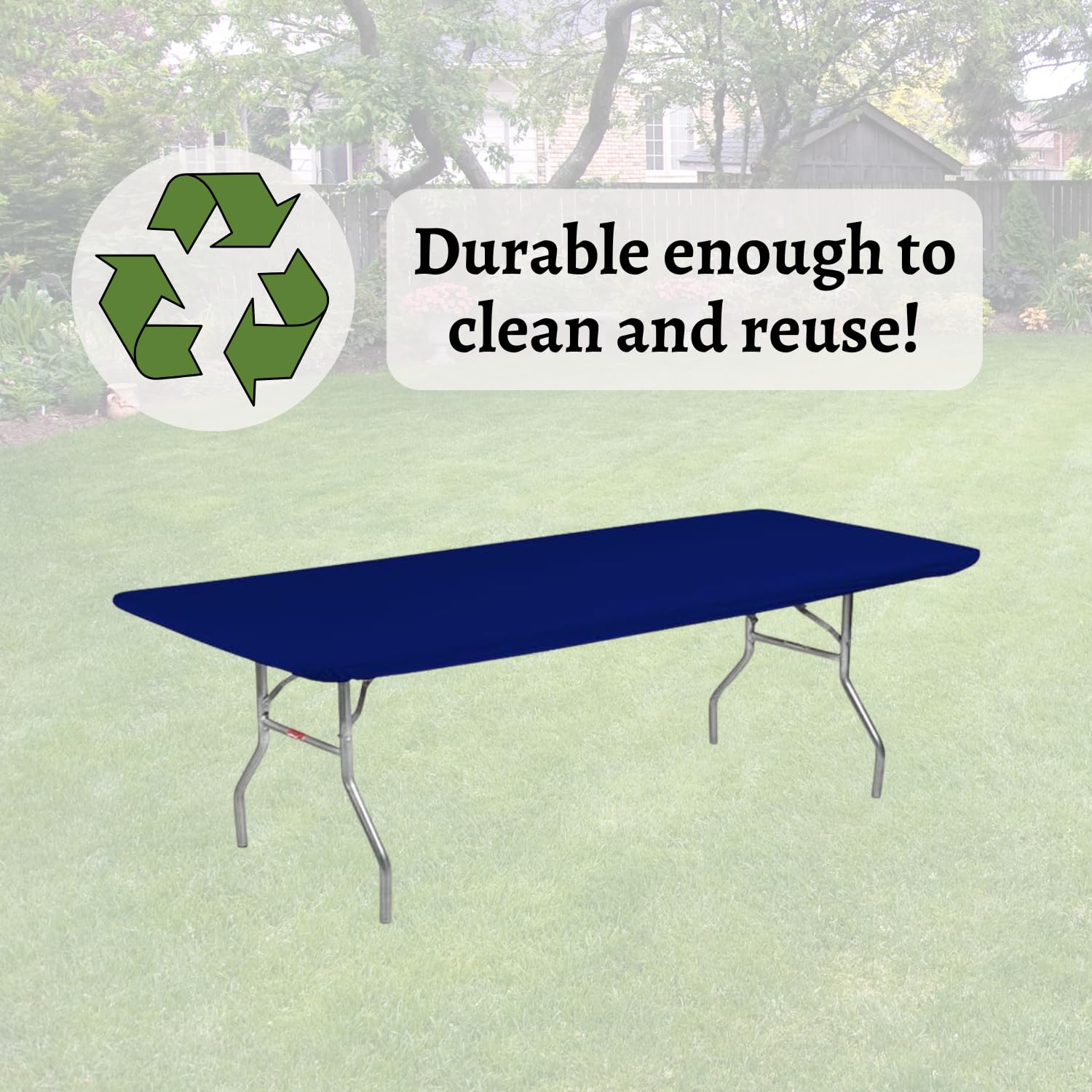 Displayed Kwik-Covers table cover alongside picnic items