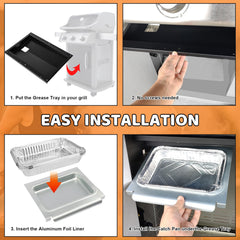 Disposable aluminum foil liners for grease tray