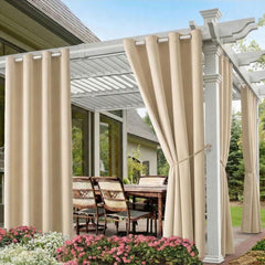 DIVA EN CAMINO DEC Outdoor Curtain beige front view