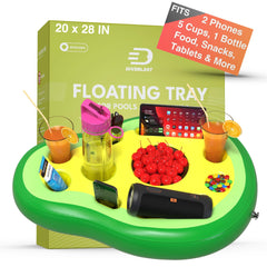 DIVEBLAST Floating Drink Holder in Avocado colour, front view