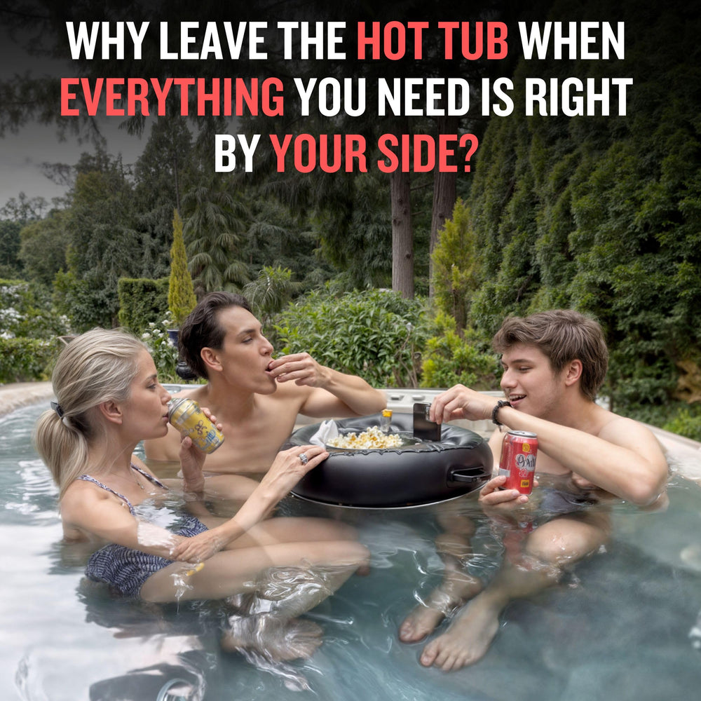 DIVEBLAST Floating Drink Holder with cocktails