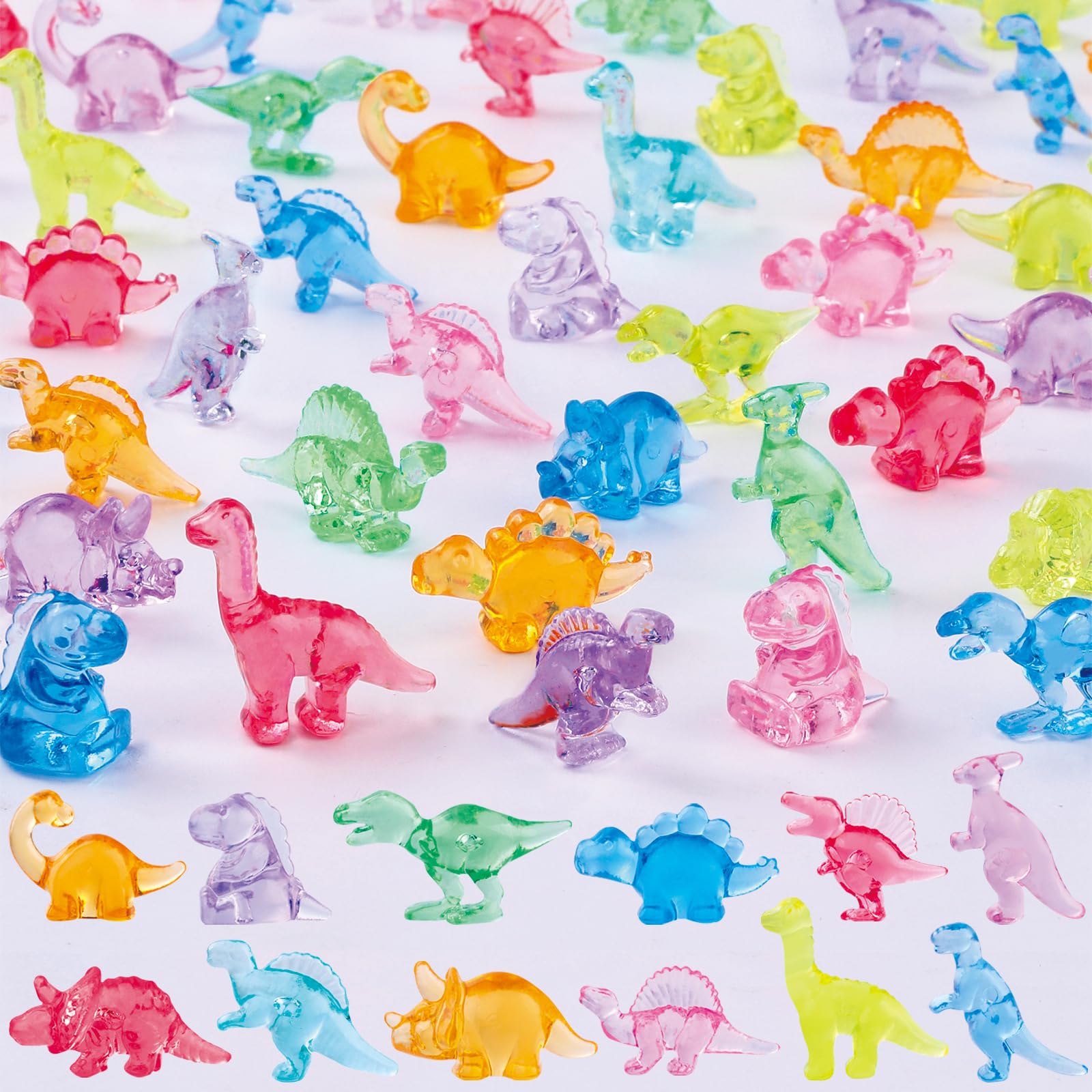 DIYDEC Mini Dinosaur Figurines multicolor assortment front view