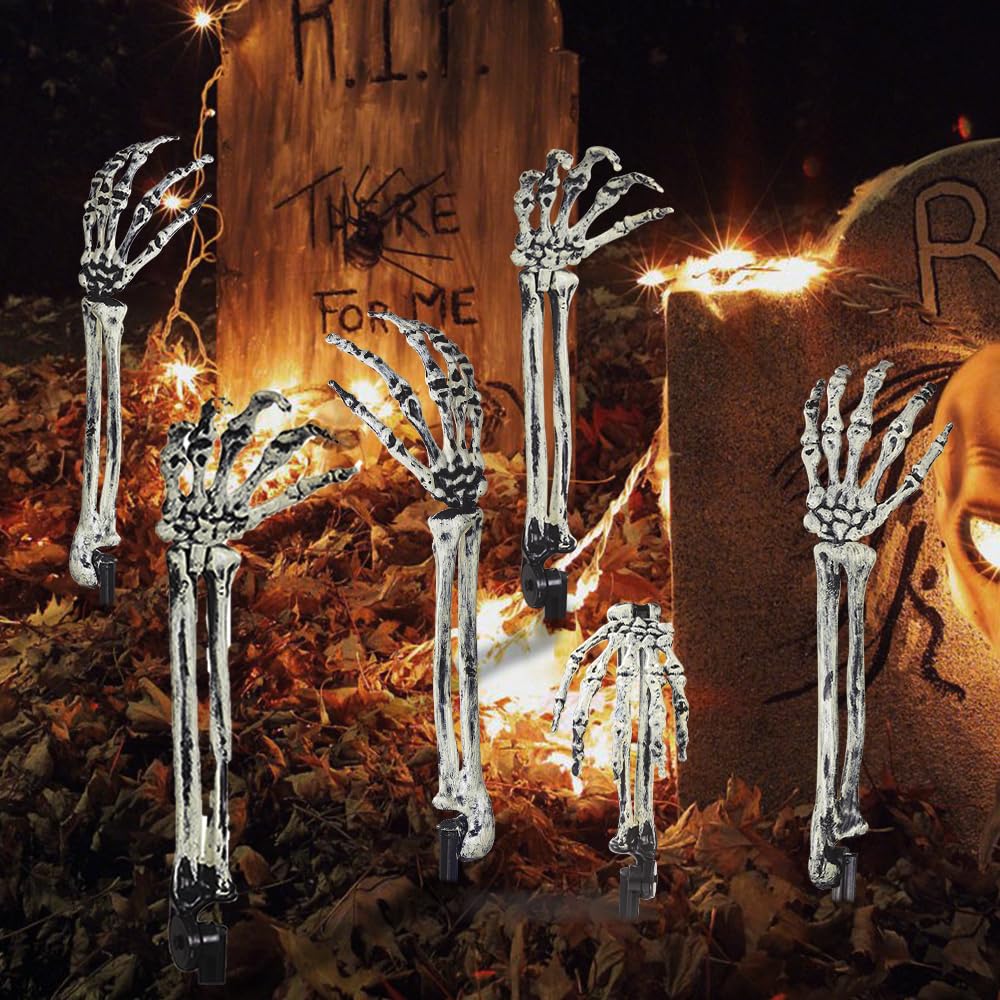 DIYDEC skeleton arm stake with realistic design on display