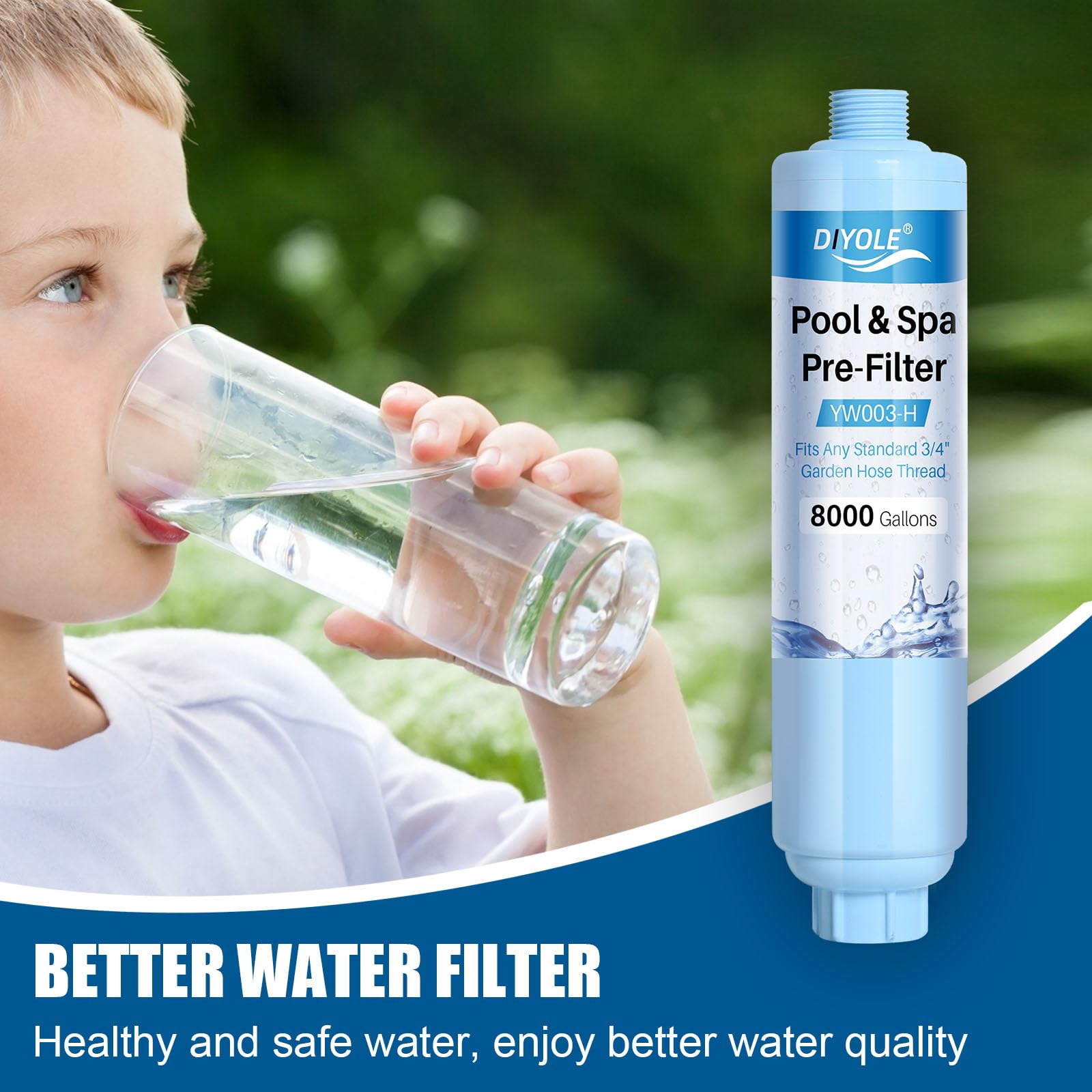 DIYOLE Garden Hose Filter displaying KDF technology
