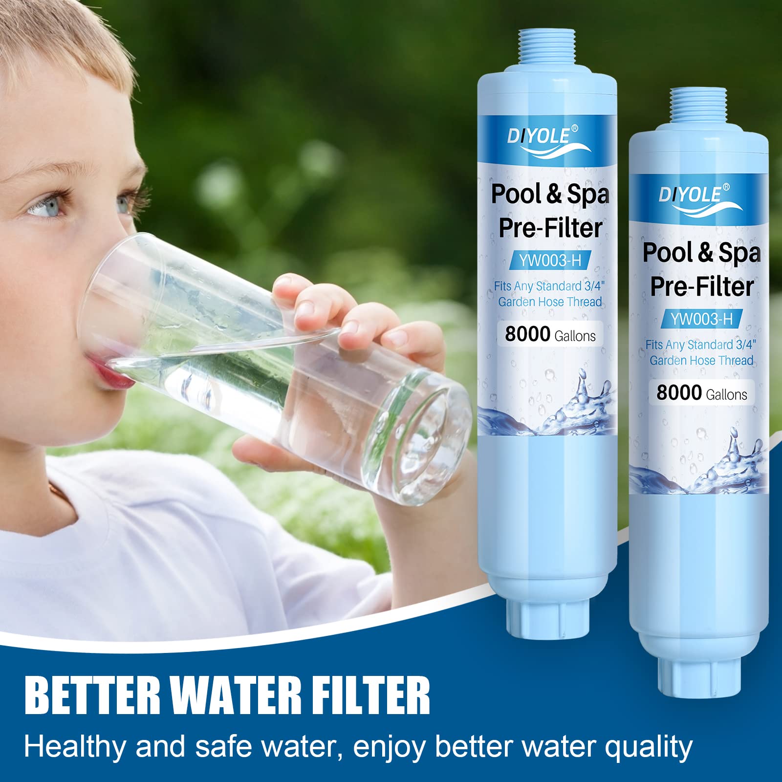 DIYOLE Garden Hose Filter with garden hose connection