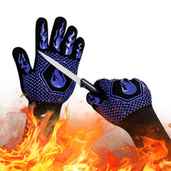 DKHDBD BBQ Gloves front view in blue