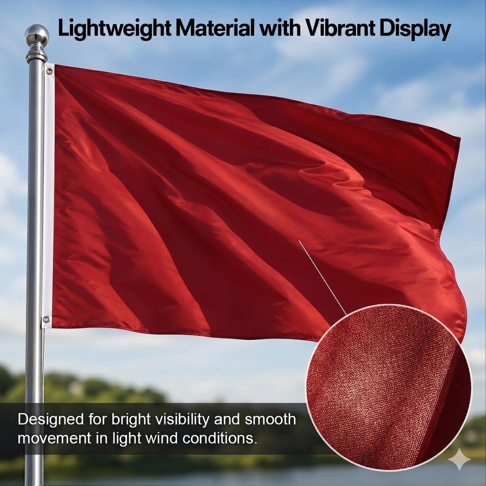 DMSE Solid Red Flag displayed at an event