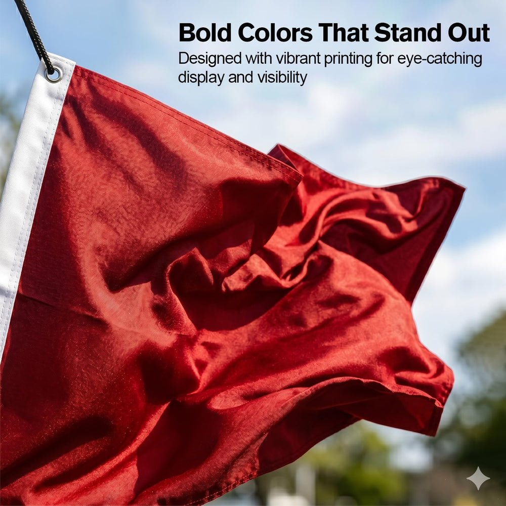 DMSE Solid Red Flag with vibrant red colour