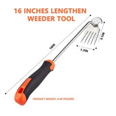 DMwespe Weed Puller Tool showing stainless steel blade