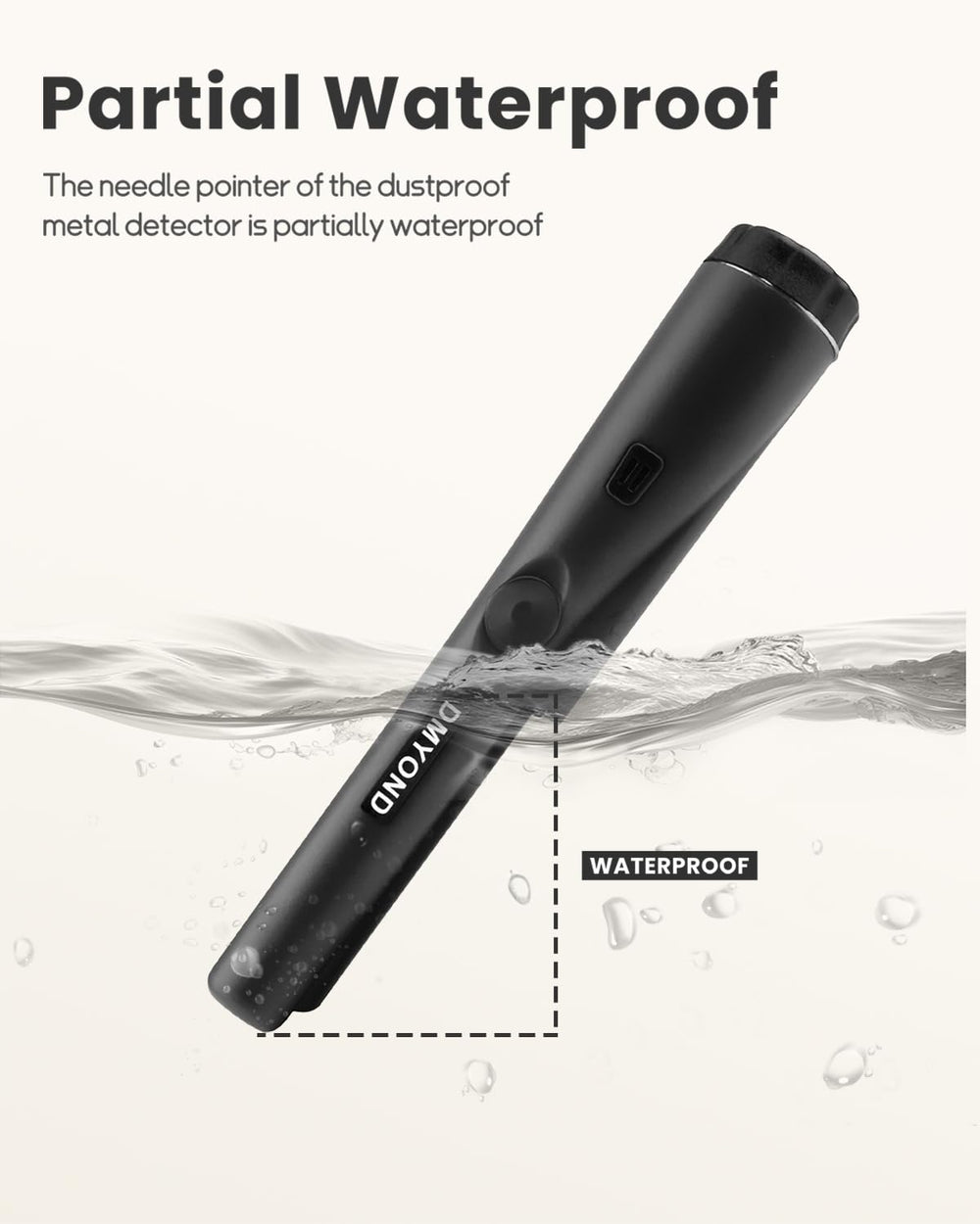 Dmyond Metal Detector Pinpointer with carrying handbag