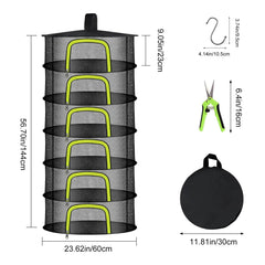 Doacpcr 6-Layer Herb Drying Rack with herbs inside