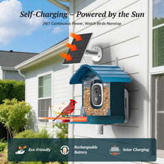 DOCOON Smart Bird Feeder in garden setting